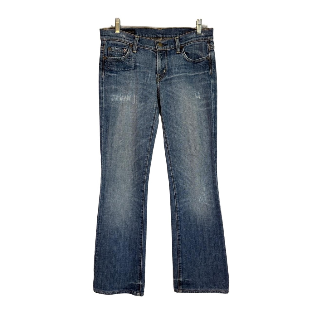 Citizens of Humanity 28 Blue Bootcut Distressed Low-Rise Jeans Stretch Y2K